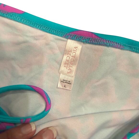 Victoris’s Secret Women’s aqua purple Hawaiian string bikini. size L - Picture 5 of 6